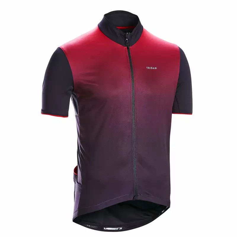 MEN'S ROAD BIKE KITS - Black and Maroon - RC500 TRIBAN