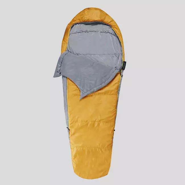 Sleeping Bag - FIBER - YELLOW - TREK 500 5C FORCLAZ
