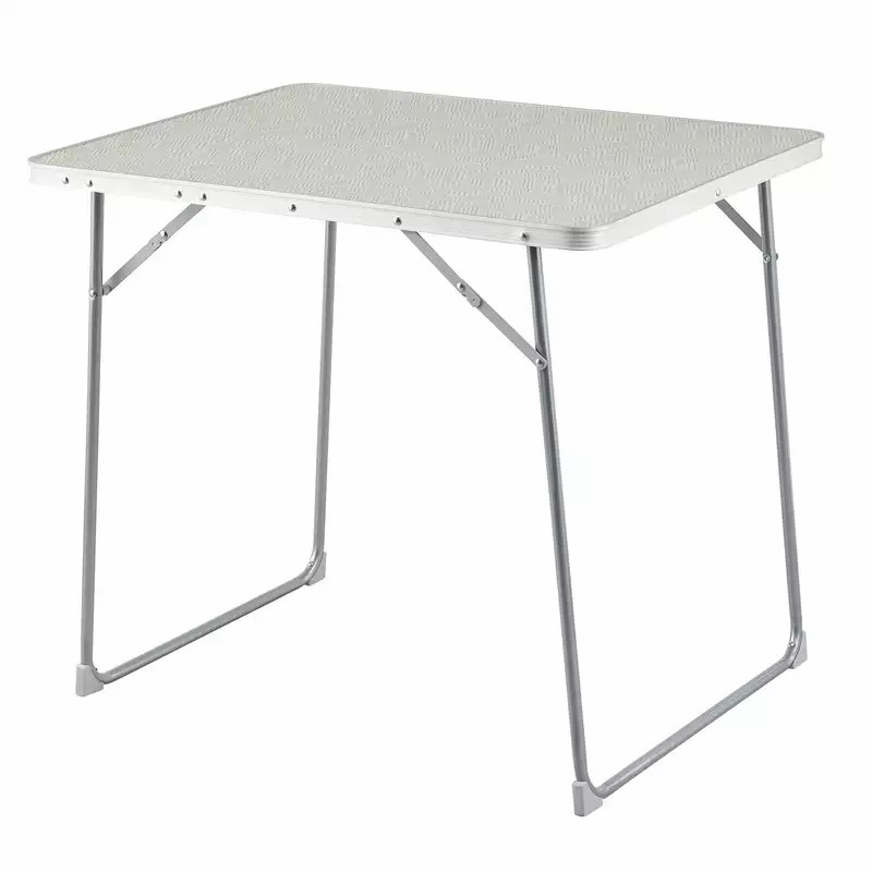 FOLDING CAMPING TABLE - 2 / 4 SEASON - WHITE / GRAY QUECHUA